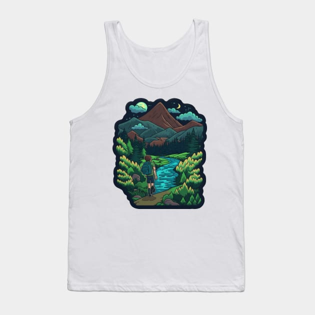 Beautiful Hiker Motif - Buy and Plant a Tree Tank Top by Greenbubble